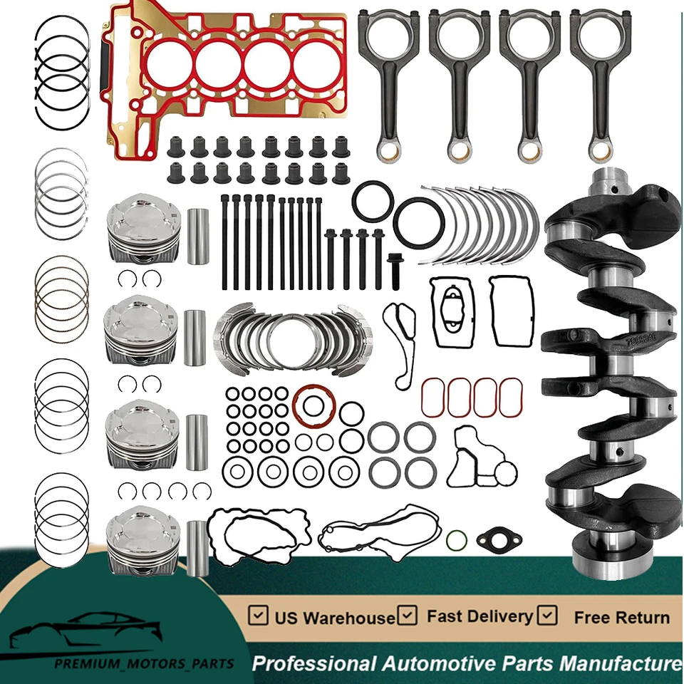 For BMW 125i 320i 328i 428i 528i X1 X3 12-17 N20 2.0 Engine Rebuild Overhaul Kit Foto 1 de 4