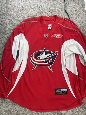Профессиональная тренировочная футболка НХЛ Columbus Blue Jackets б/у ношенная 56 - Изображение 1 из 4