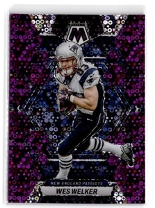 2023 Panini Mosaic Wes Welker #163 Purple No Huddle Mosaic #/50 Patriots *READ* - Picture 1 of 2