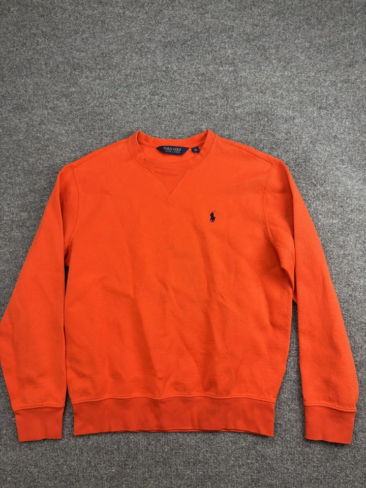 Polo Golf Ralph Lauren Sudadera Para Hombres Mediana Naranja Cuello Redondo Pullover Logo Foto 1 de 4