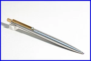 MONTBLANC Ballpoint Pen Slim Line (SL) Series in Titanium & Gold with New Refill - Picture 1 of 6