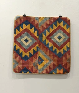 Funda de almohada Kilim alfombra bordada a mano alfombra fragmento funda almohada - Imagen 1 de 2