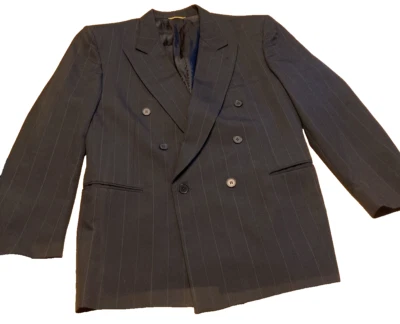 Blazer Hombre Kuppeheimer 44R Negro Rayas Lana Edición Premier Internacional Foto 1 de 4