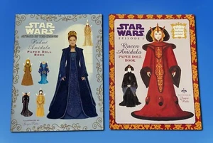 Star Wars Vtg Queen Padme Amidala Paper Doll 2 Book Set Attack Clones Anakin NEW - Picture 1 of 9