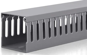3x3in Cable Raceway, 6.6FT(2xL3.2FT) Large Wire Tray, PVC Cord Hider for Network - Picture 1 of 6