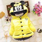 Toddler Girls Minnie Mickey Mouse Hooded Jackets Coat Kids Warmer Clothes Set