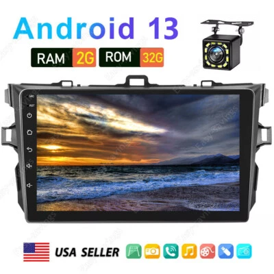 9" Android 13.0 Car Stereo Radio GPS NAVI 2 DIN For Toyota Corolla 2006-2013 - Image 1 of 4