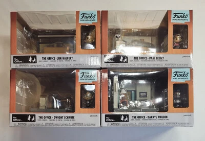 Funko Pop La Oficina Mini Momentos Jim Halpert Dwight Pam Darryl Juego de 4 Lote Foto 1 de 2