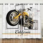 I Love Motorcycles Sports Curtains Bedroom Living Room Eyelet Ring Top Blackout