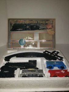 Montgomery ward Vintage Figure 8 Western Complete Train Set RUNS no 48-21299 - Picture 1 of 11