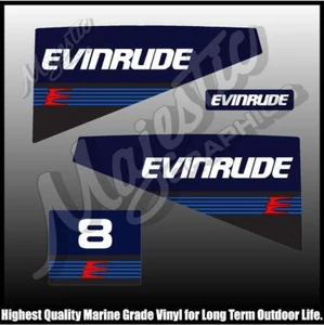 EVINRUDE - 8 hp - OUTBOARD DECALS - Picture 1 of 1