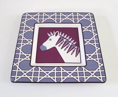  NEW Jonathan Adler Happy Chic Purple Zebra Trinket Plate - Image 1 of 3