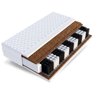 Matratze 90x200 cm Taschenfederkern super hart 3xKokos H4 H5 7 Zonen Matratze - Bild 1 von 10