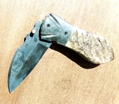 手工制造 RAM's HORN 定制折叠刀 — 第 1/4 张图片