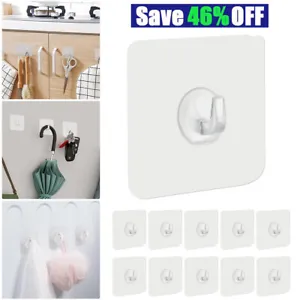 10PCS Strong Suction Cup Sucker Wall Hooks Hangers for Kitchen Bathroom Door NEW - Picture 1 of 13