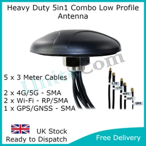 5in1 4G/5G GPS WiFi Mobile Combo Antenna Outdoor Vehicle Caravan Car Camper Van - Picture 1 of 4