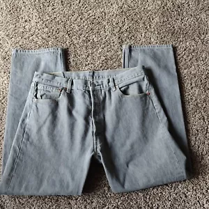 EUC Levis 501 Denim Jeans Mens Original Button Fly Color Grey 38x32 - Picture 1 of 5