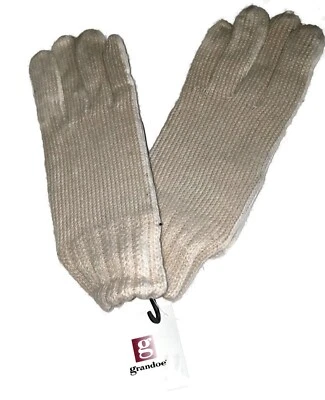 Grandoe Women's Leather Palm Driving  Gloves, Ivory, O/S, NEW - Image 1 of 3