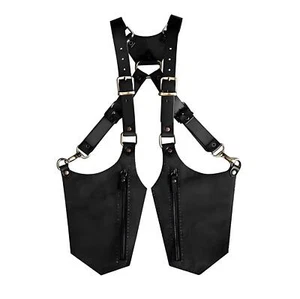 Double Shoulder Armpit Bag Strap Money Bag Adjustable Shoulder Hidden Pocket,BK - Picture 1 of 9