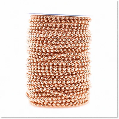 Luxurious Rose Gold Pearl Beads Garland - 4mm 44 Yds - Perfect for Wedding Party - Image 1 of 4