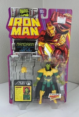 Mandarin Iron Man With Light Up Power Rings Marvel Comics Toy Biz 1994 New - Image 1 of 4