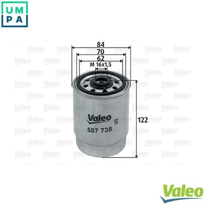 FUEL FILTER 587738 FOR VOLVO S80 XC90/SUV S60 XC70/CROSS/COUNTRY V70/Mk/II 2.4L - Image 1 of 4