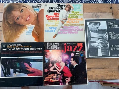 Dave Brubeck 5 LP vtg jazz lot Red Hot Cool Countdown Angel Eyes Favorite Things - Image 1 of 4