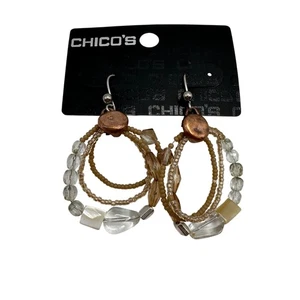 Pendientes Chico's Nuevos con Etiquetas Joyería Declaración Cuelga Gota Cuentas Lazos Tono Cobre  - Imagen 1 de 7