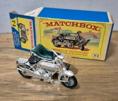 Y 8 1914 Sunbeam Motorcycle & Milford Sidecar Models of Yesteryear Matchbox Box - Bild 1 von 4
