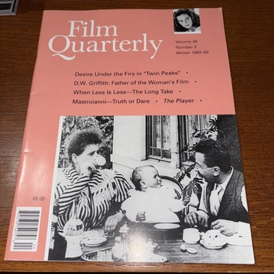 VTG 1992 Film Quarterly: Twin Peaks / D W Griffith Father of the Woman’s Movie Foto 1 de 4