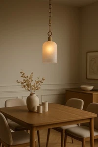 Serena & Lily Westbrooke Pendant Light NEW Glass and Brass Limited 140/320 Lmtd - Picture 1 of 14