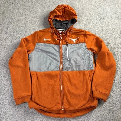 Chaqueta Nike University Of Texas Longhorns Cremallera Completa Polar Chaqueta con Capucha Para Hombres Sdd Foto 1 de 4