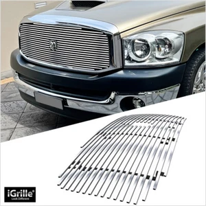 Fits 2006-2008 Ram 1500/2500/3500 Logo Show Upper Chrome Billet Grill Insert - Picture 1 of 7