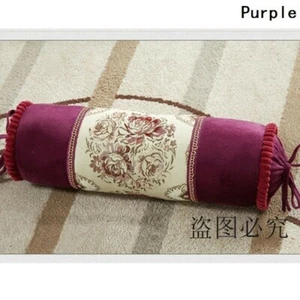 Bolster Round Cylinder Embroidery Flower Long Cushion Throw Pillow Adorn 16X50cm - Picture 1 of 12