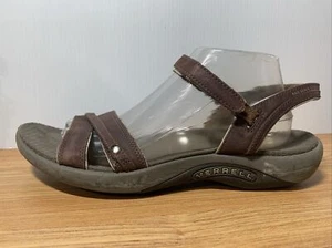 Merrell Dahlia Strappy Coffee Bean Brown Leather Sport Sandal Womens Size 11 - Picture 1 of 7