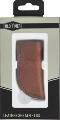 Funda de cinturón Schrade Old Timer pequeña de cuero marrón hoja de 3,25" 1193089 LS3 Foto 1 de 3