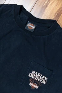 Vintage Harley Davidson Herren Savannah Georgia Graphic Tshirt Schwarz Kurzarm - Bild 1 von 8
