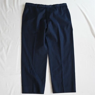 Pantalones de vestir Jack Victor 34x29 azul Oslo-e Super 120s lana estrato para hombre Foto 1 de 4