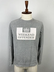 Weekend Offender Gray Big Logo Long Sleeve Men's Casual Sweatshirt Sz S - Picture 1 of 22