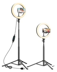 Aro, Anillo de Luz LED 10", 3 Modos Luz + 10 Niveles Brillo Regulables - Imagen 1 de 3