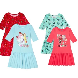 Set of 2 Girl’s Character Holiday Play Dresses, Princess (4/5) or LOL (6/6X) - Picture 1 of 7