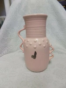 MID CENTURY MODERN REDWING VASE~PINK~ORIG. LABEL~1208~8"~ABSTRACT - Picture 1 of 5