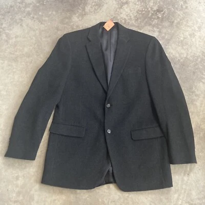 Chaqueta Blazer Claiborne Para Hombre Talla 42L Gris Lana Seda Mezcla Cachemira Forrada Foto 1 de 4