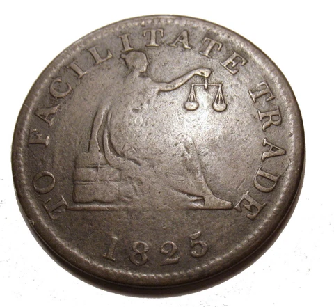 OLD Canadian Coins 1825 BROKE TOKEN BRETON 992 LC-53A1 Cover