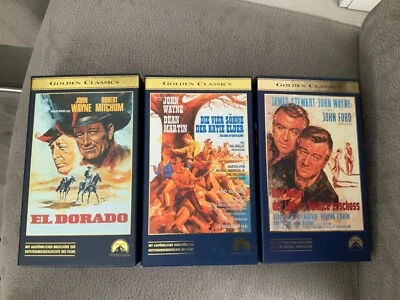 VHS JOHN WAYNE EL DORADO (1966) uvm. 3 Stück Golden Classics Sammeledition - Bild 1 von 4