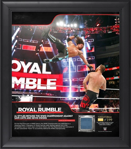 AJ Styles World Wrestling Entertainment Framed 15" x 17" 2018 Royal Cover