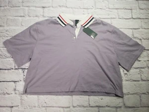 Camicia donna Wild Fable taglia media viola boxy colletto manica corta - Foto 1 di 6