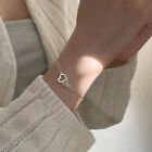 New Elegant Women Double Heart Pendent Bracelets Vintage Hollow Chain Wrist