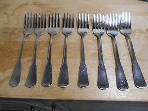 8 Oneida USA Stainless YANKEE CLIPPER Pattern Salad or Dessert Forks 7453 - Picture 1 of 3