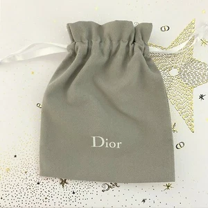 "Pendientes de almacenamiento con cordón Dior joyería bolsa de cosméticos bolsa de polvo NUEVO 6,25"" x 5" - Imagen 1 de 3